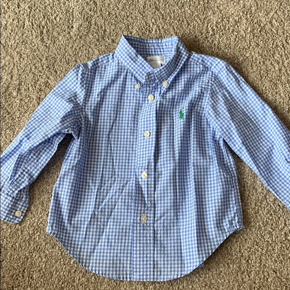 Ralph Lauren blue check gingham shirt - Picture 2 of 4